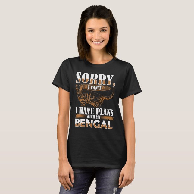 Bengal katt t-shirt (Hel framsida)
