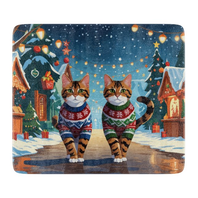 Bengal Katter Jul Snö Högtid (Framsidan)