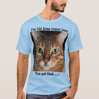 Bengal kattmanar T-tröja "mig förmiddag chefen T Shirt