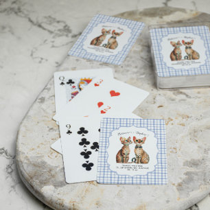 Bengal Kattpar Bröllopsgåva Casinokort