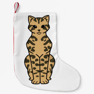 Bengal katttecknad liten julstrumpa