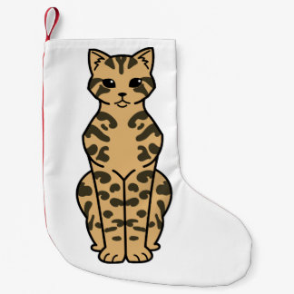 Bengal katttecknad liten julstrumpa