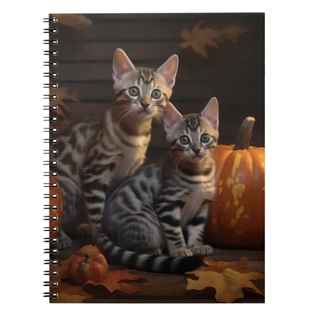 Bengal Kitten Heumn Delight Pumpkin Anteckningsbok (Framsidan)