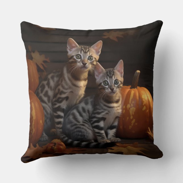 Bengal Kitten Heumn Delight Pumpkin Kudde (Baksida)