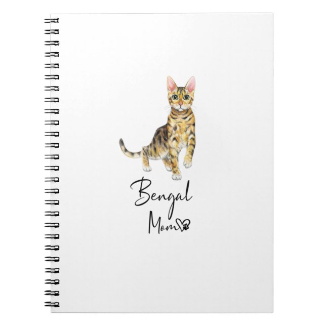 Bengal Mamma Cute Cat Mor Kitten Girl Gift Anteckningsbok (Framsidan)
