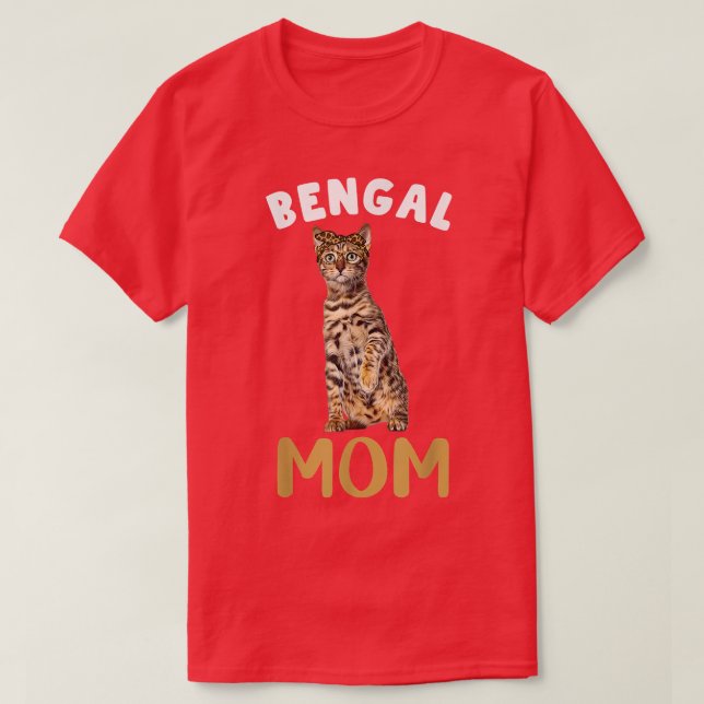 Bengal Mamma Mamma Cat Lover Owner Leopard Print K T Shirt (Design framsida)