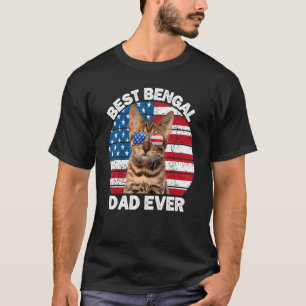 Bengal Pappa 4:e juli: Kattunge-kattägare i T Shirt