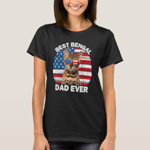 Bengal Pappa 4 juli Bengal Katt Ägare Kitty Katt T Shirt
