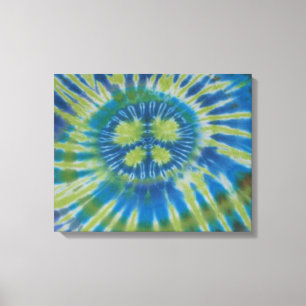 Bengal Rand Black Orange Tie Dye Wrapped Canvas