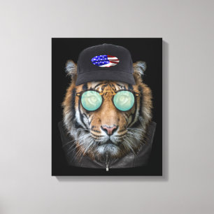 Bengal Tiger är ett underbart djurliv. Canvastryck