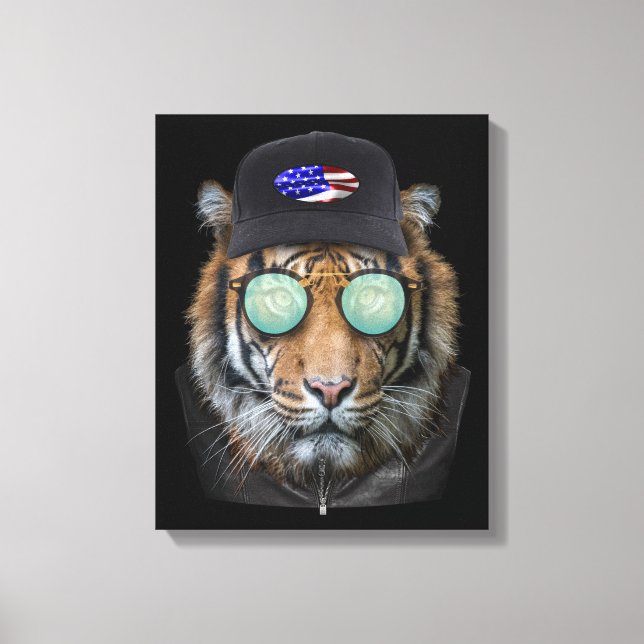 Bengal Tiger är ett underbart djurliv. Canvastryck (Framsida)