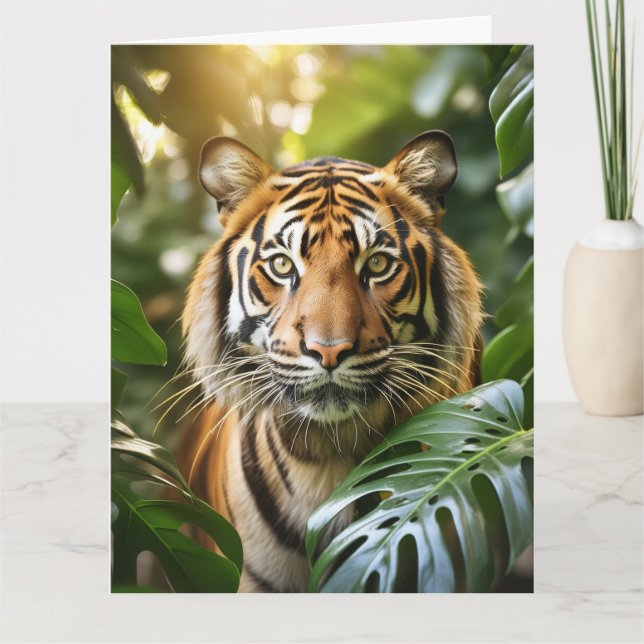 BENGAL TIGER BIRTHDAY GREETARD TACK KORT (Framsida)