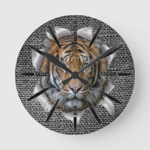Bengal-Tiger cat Wildlife Rund Klocka