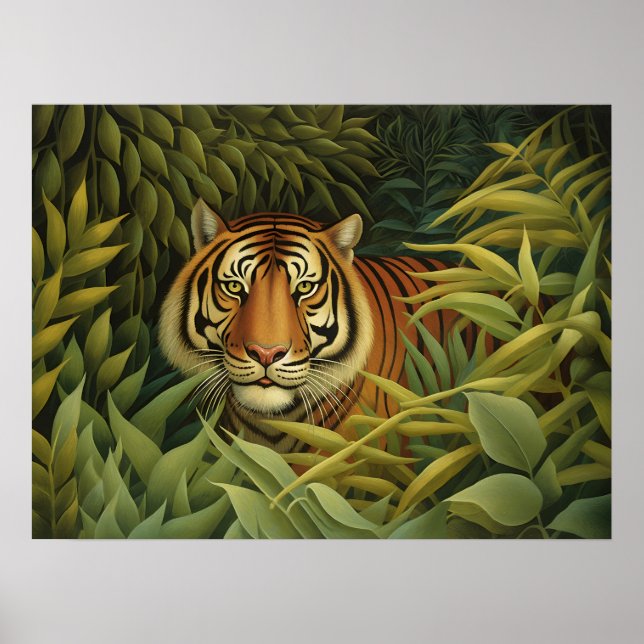 Bengal Tiger Digital Art Poster (Framsidan)