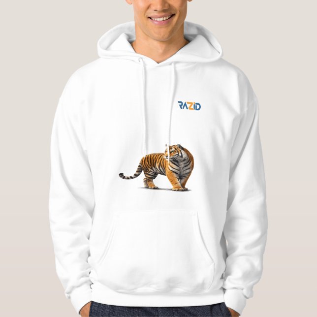 Bengal Tiger Full Body – Realistic Wildlife Power  Hoodie (Framsida)