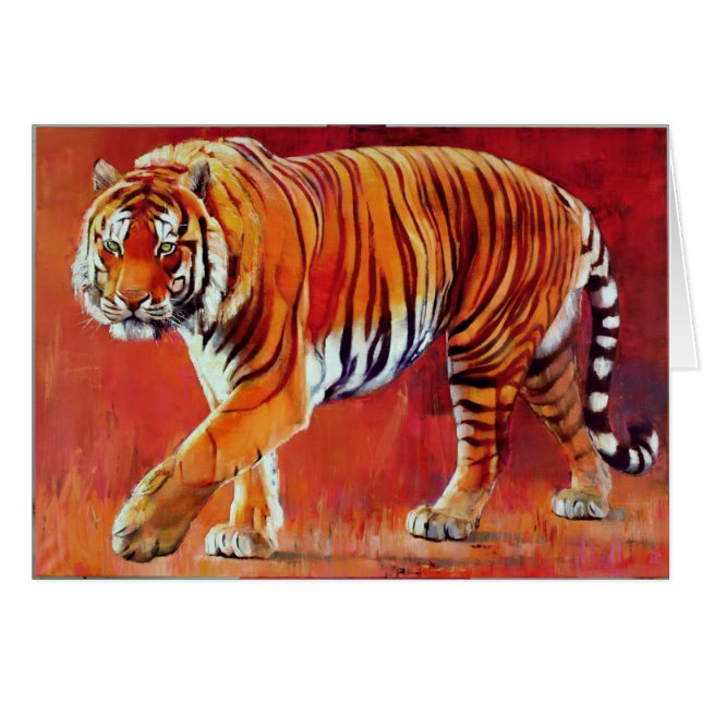 Bengal tiger hälsningskort (Framsidan Horizontal)