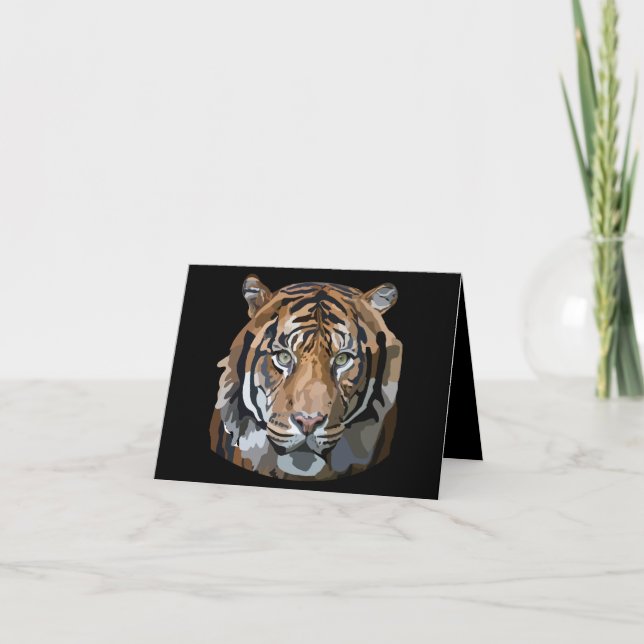 Bengal Tiger Hand plockade Digital Art Kort (Framsida)