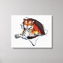 Bengal Tiger hoppar ut!