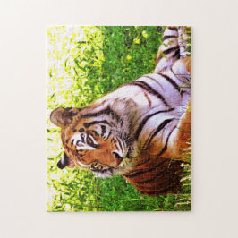 Bengal Tiger i Grass Puzzle Pussel