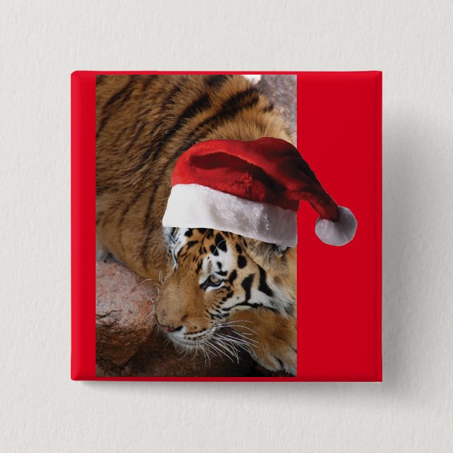 Bengal Tiger Jultomten Knapp (Framsida)