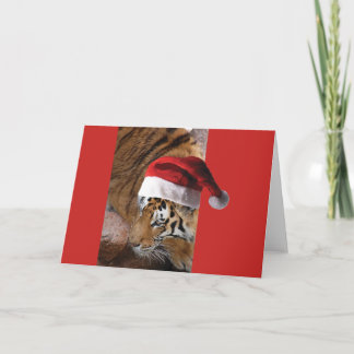Bengal Tiger Jultomten Kort