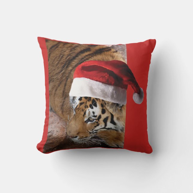 Bengal Tiger Jultomten Kudde (Framsida)