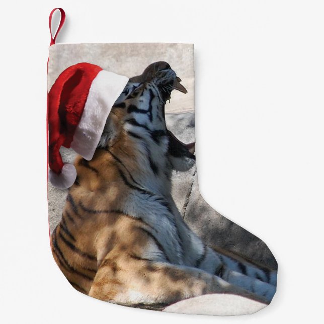 Bengal Tiger Jultomten Liten Julstrumpa (Framsidan)