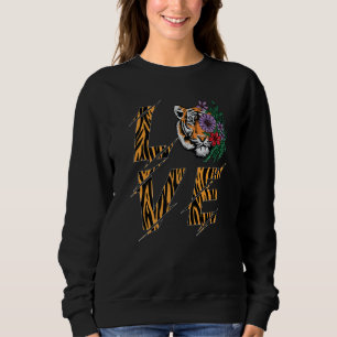Bengal Tiger Kärlek Flower T Shirt