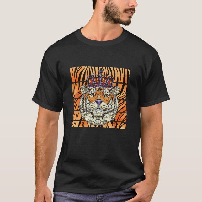 Bengal Tiger King African Safari Bengal Tiger Face T Shirt (Framsida)