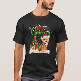 Bengal Tiger Lover Xmas Lighting Bengal Tiger Chri T Shirt