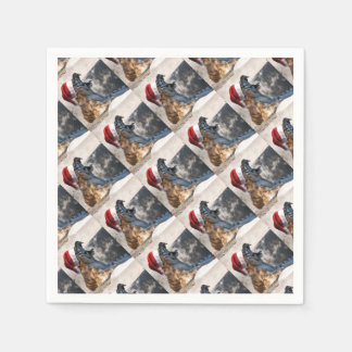 Bengal Tiger med jultomten i julklapp Pappersservett
