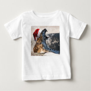 Bengal Tiger med jultomten i julklapp Tee