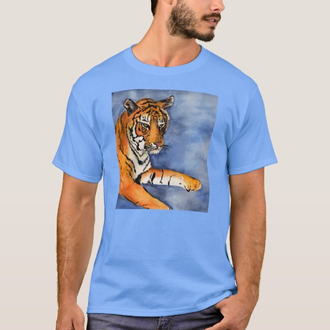 Bengal Tiger (Orange) Anpassningsbar Art Shirt Tröja (Framsida)