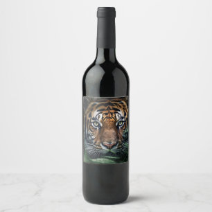 Bengal Tiger Vinflaska Etikett