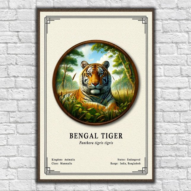Bengal Tiger Zoologi Serie Poster (Skapare uppladdad)