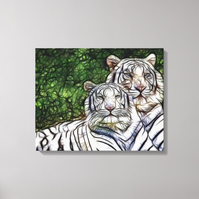 Bengal Tigers Wrapped Canvas (Framsida)