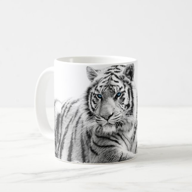 Bengal White Tiger Kaffemugg (Framsida vänster)