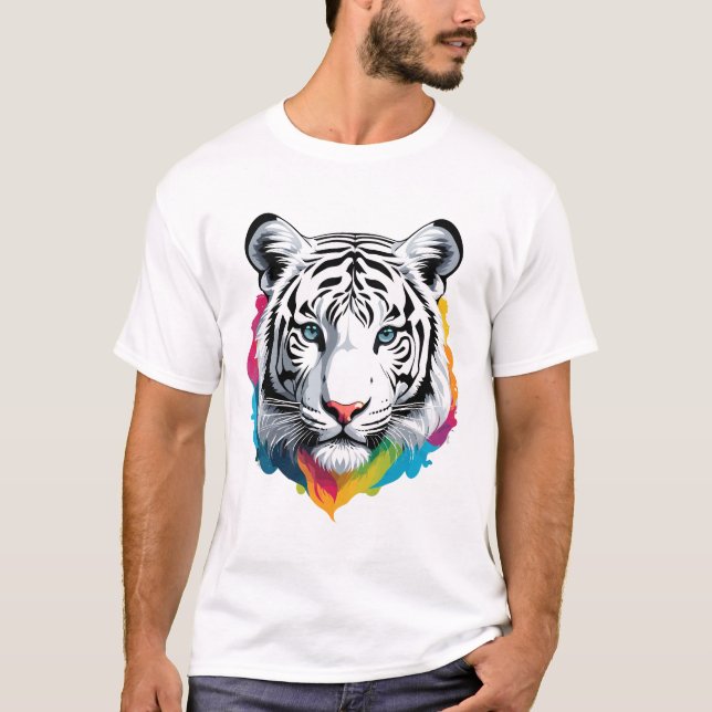 Bengal White Tiger T Shirt (Framsida)