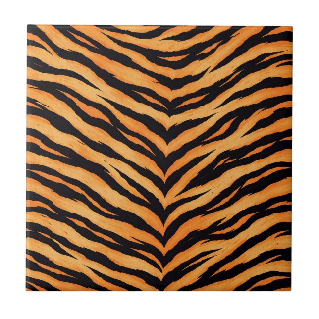 Bengalisk tiger djurmönster kakelplatta (Framsidan)