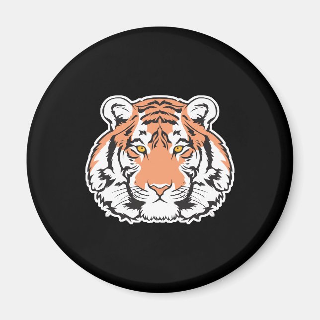 Bengalisk tigerhuvud magnet (Framsidan)