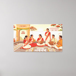 Bengaliska nyåret canvastryck