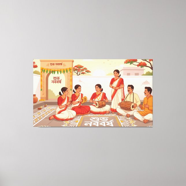 Bengaliska nyåret canvastryck (Framsida)
