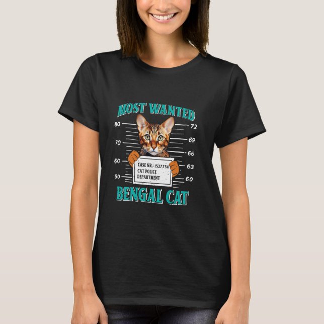 Bengalkatt ägare MEST ÖNSKAD BENGALKATT Älskare T Shirt (Framsida)