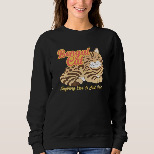 Bengalkatt allt annat är bara en katt t shirt (Framsida)