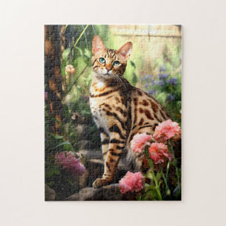Bengalkatt i naturen pussel