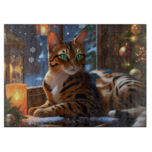 Bengalkatt med julbelysning Holiday