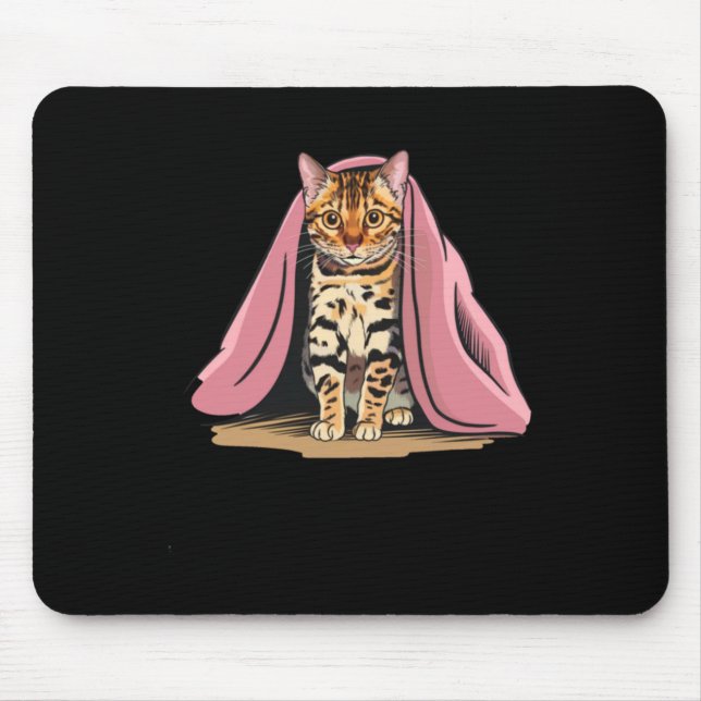 Bengalkatt under Rosa Blanketstreck Musmatta (Framsidan)