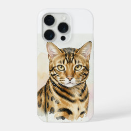 Bengalkatt Vattenfärgporträtt