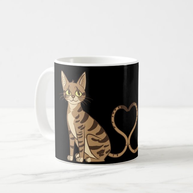 BENGALKATTER MED TVÅ TUR KAFFEMUGG (Framsida vänster)