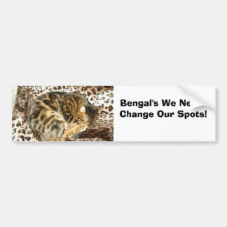 Bengals ändrar aldrig deras fläckar! bildekal